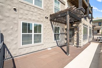 A building with a balcony and a railing.